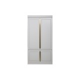 WARDROB CABINET LIGHT GREY METAL HANDLER - CABINETS, SHELVES